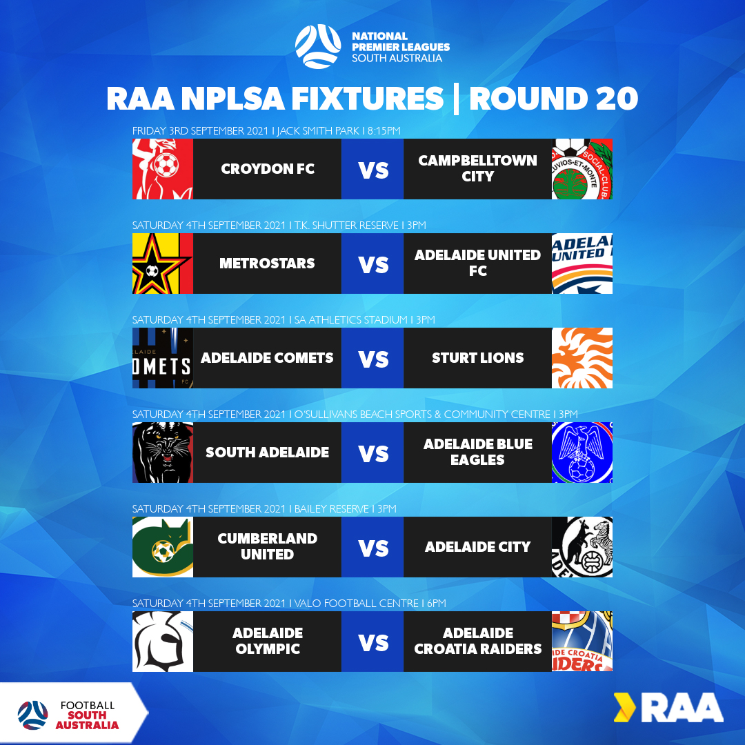 Round 20 Fixtures