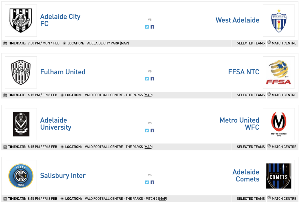 WNPL Pre Season Cup - Round 2