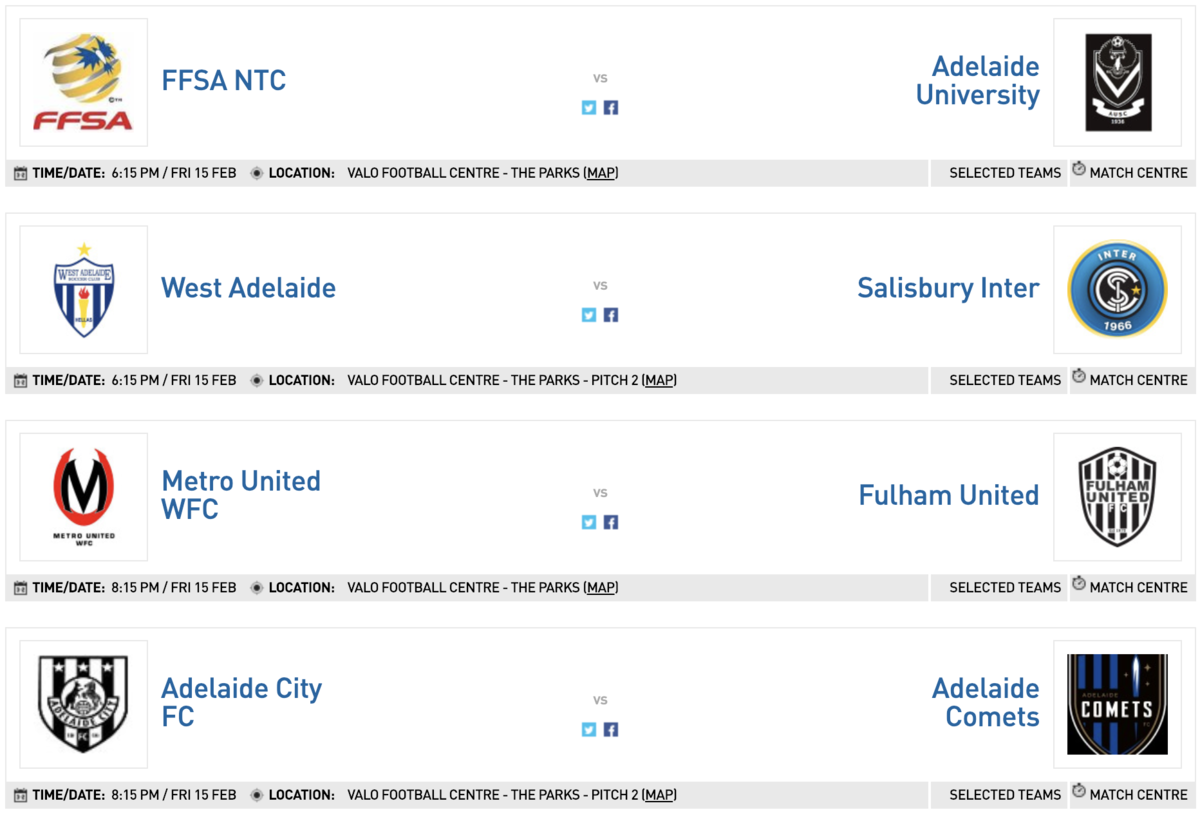 WNPL Pre Season Cup - Round 3