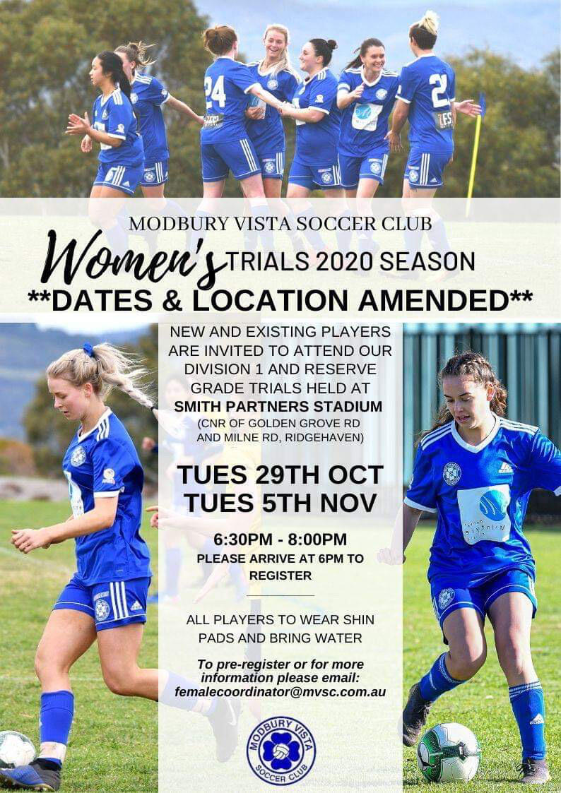 Modbury Vista Girls & Women's Trials 2019