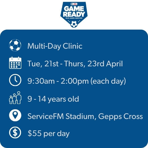 Game Ready Multi-Day - Tuesday 21st - Thursday 23rd April 9_30am - 2_00pm (each day)