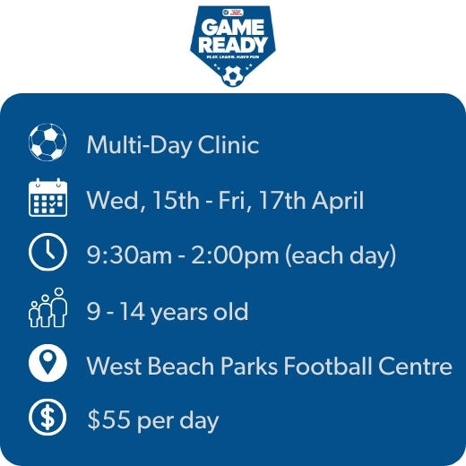 Game Ready Multi-Day - Wednesday 15th - Friday 17th April 930am - 200pm